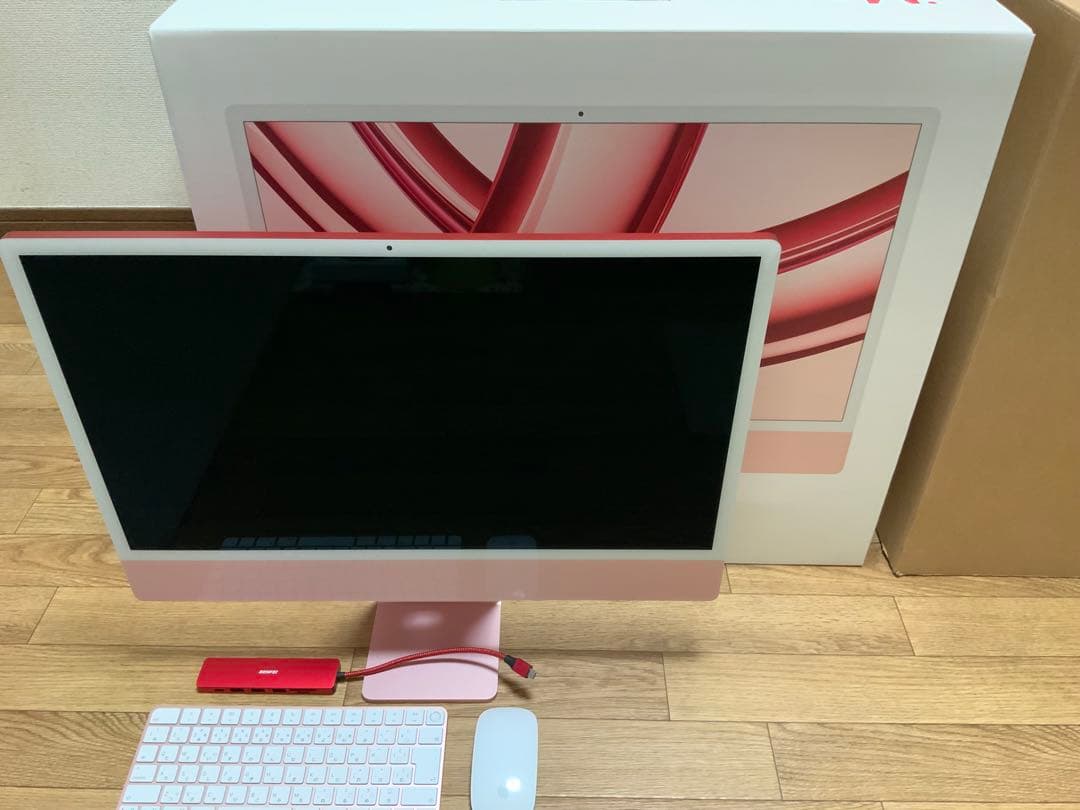 wen 美品iMac 24インチM3 メモリ8GB/SSD 512Gピンク