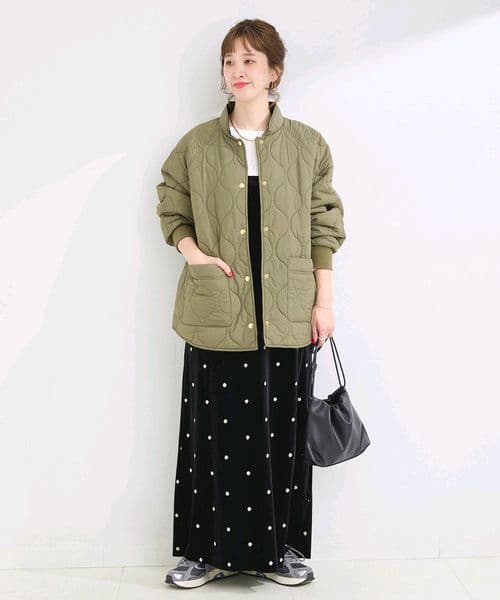 B.C STOCK【WEB限定】手洗い可 / ベロアフラワー刺繍ワンピース