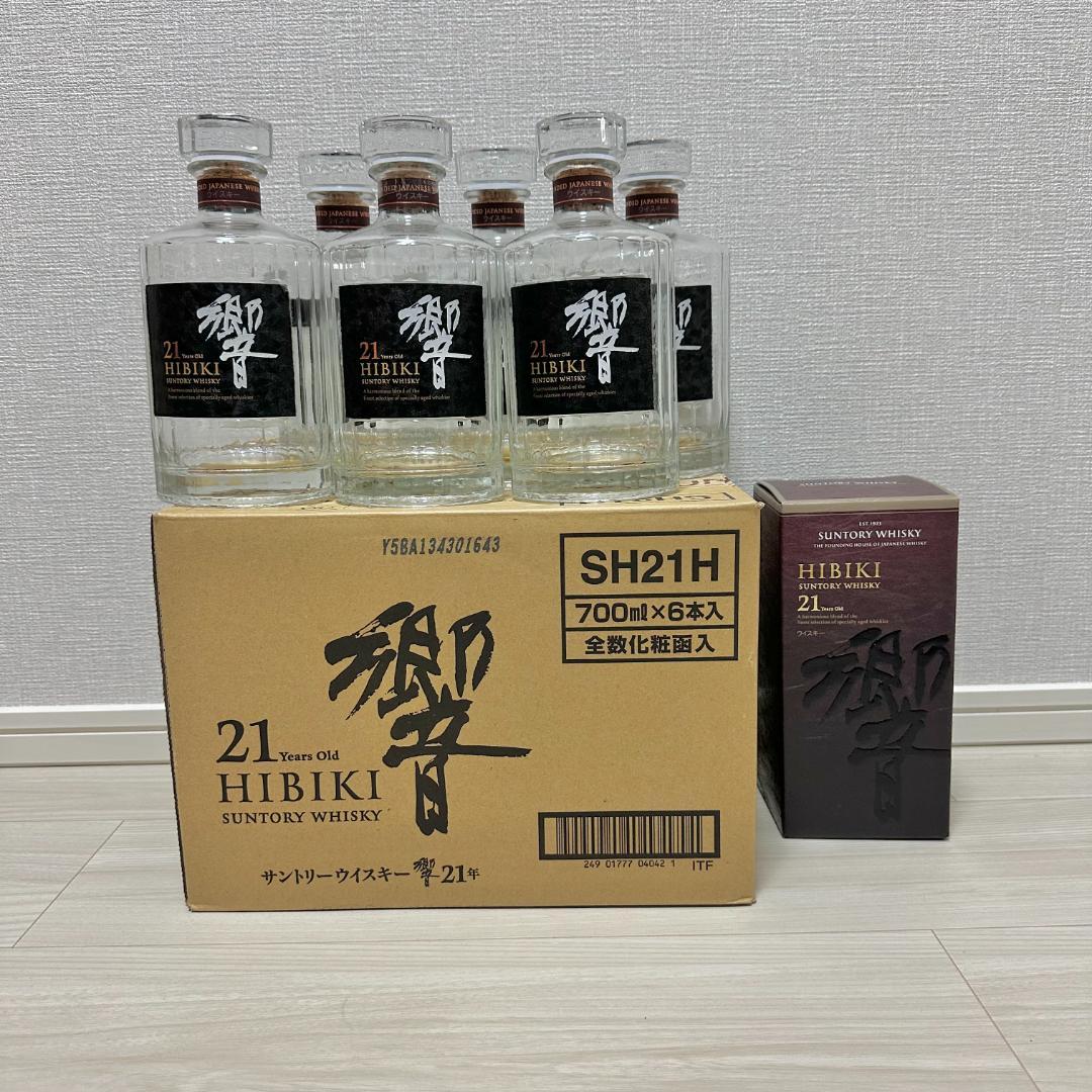 【空瓶】サントリー　響21年　700ml　6本セット