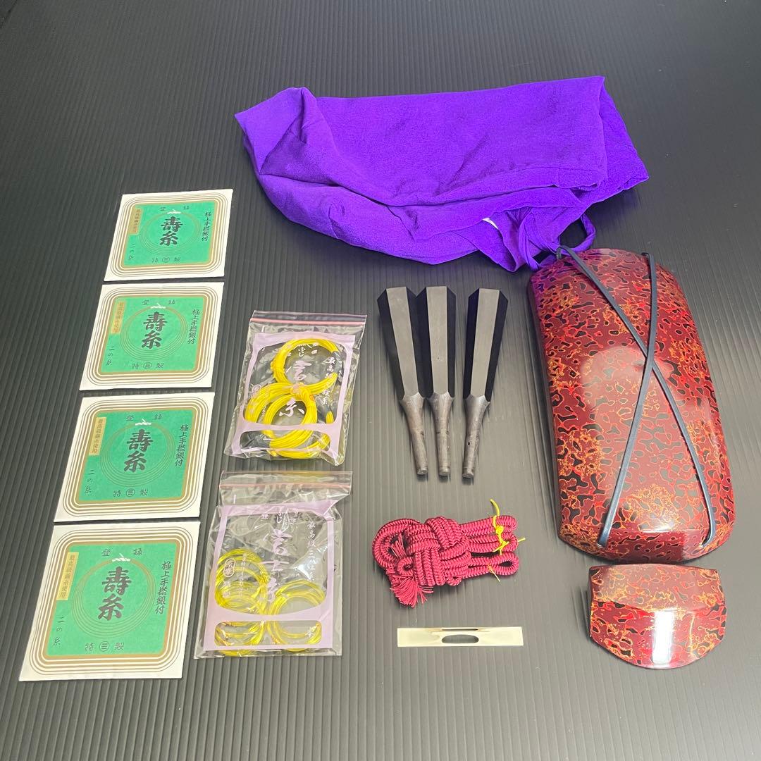 美品 津軽三味線 子持綾杉 虎トチ 金トチ 二本溝 紅木 津軽塗り 即演奏可能