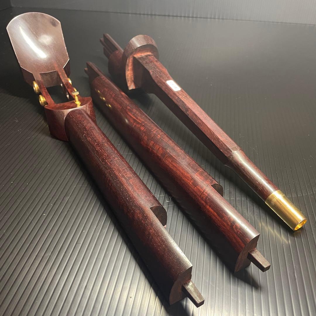 美品 津軽三味線 子持綾杉 虎トチ 金トチ 二本溝 紅木 津軽塗り 即演奏可能