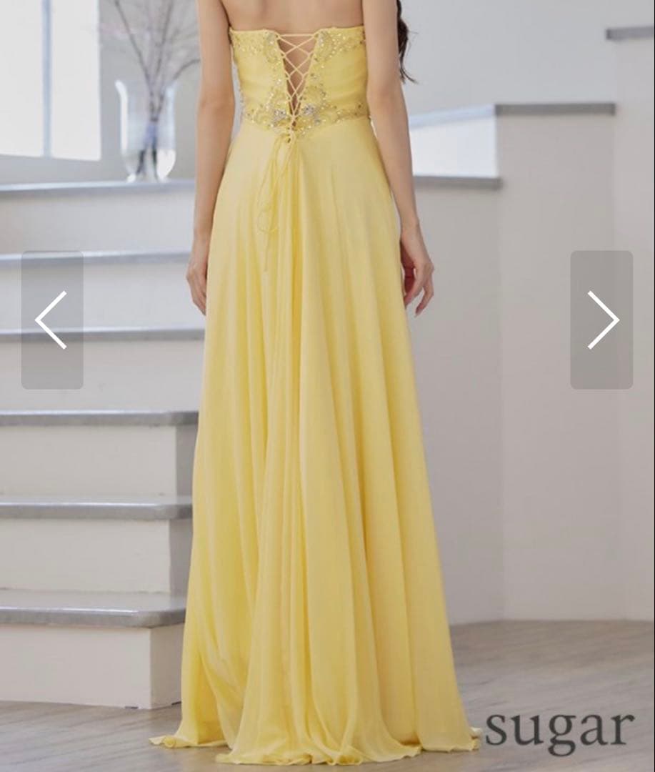Eau Souage イエローロングドレス