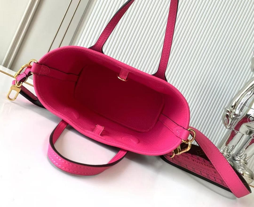 ハンドバッグ モノグラム ブラウン/ピンク