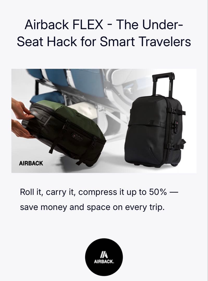 AIRBACK クラウドファンディング　フレックス　flex