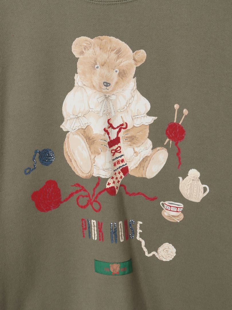 ピンクハウス　くまプリント トレーナー　スウェット
