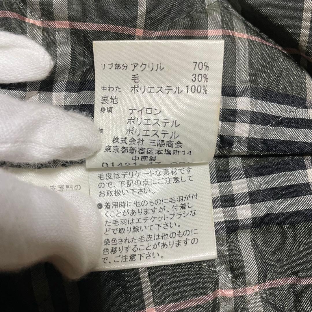◆中古美品　BURBERRY モッズコートラクーンファー付き/カーキ38(Ｍ)