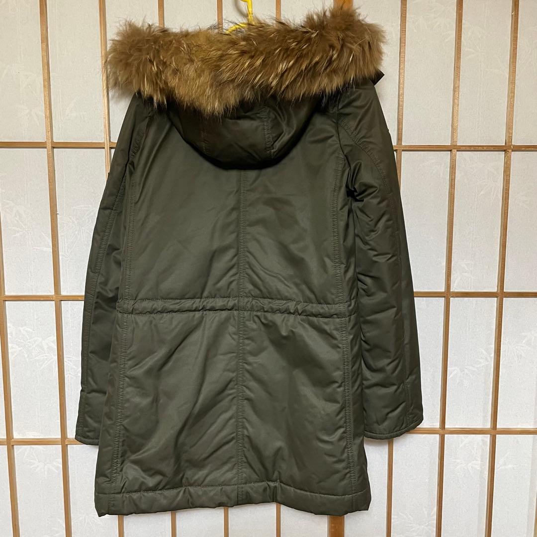 ◆中古美品　BURBERRY モッズコートラクーンファー付き/カーキ38(Ｍ)