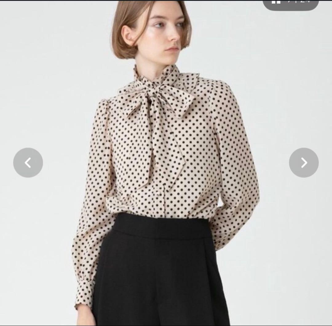 Loulou Willoughby ドット柄ブラウス