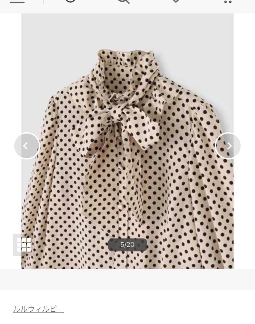 Loulou Willoughby ドット柄ブラウス
