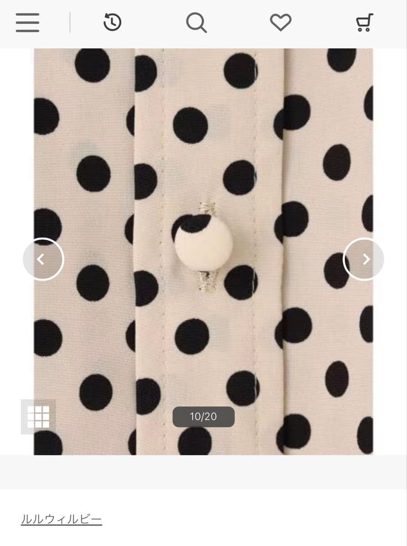 Loulou Willoughby ドット柄ブラウス