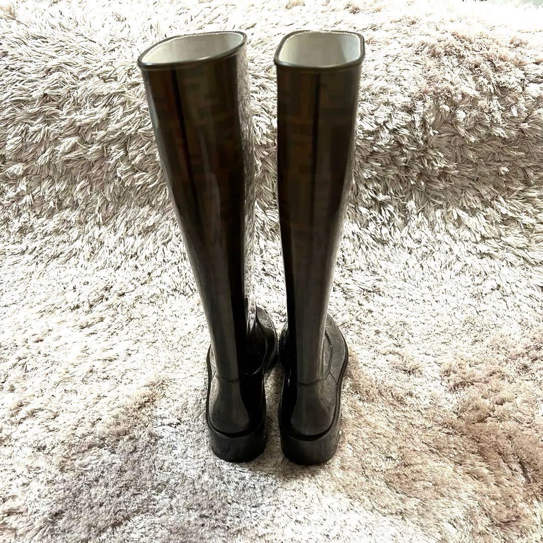 ✨美品✨ FENDI フェンディ レインブーツ 長靴 ズッカ柄 24.5 38