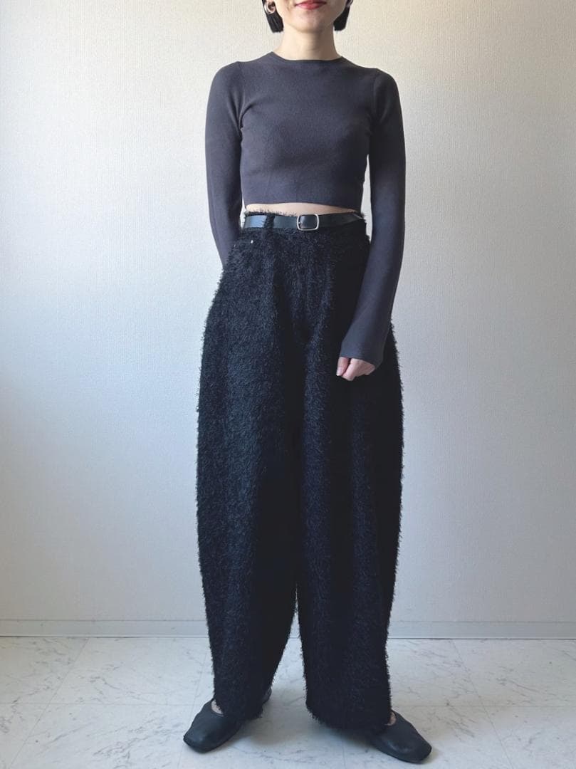 極美品 Charles Chaton mimic pants 36 black