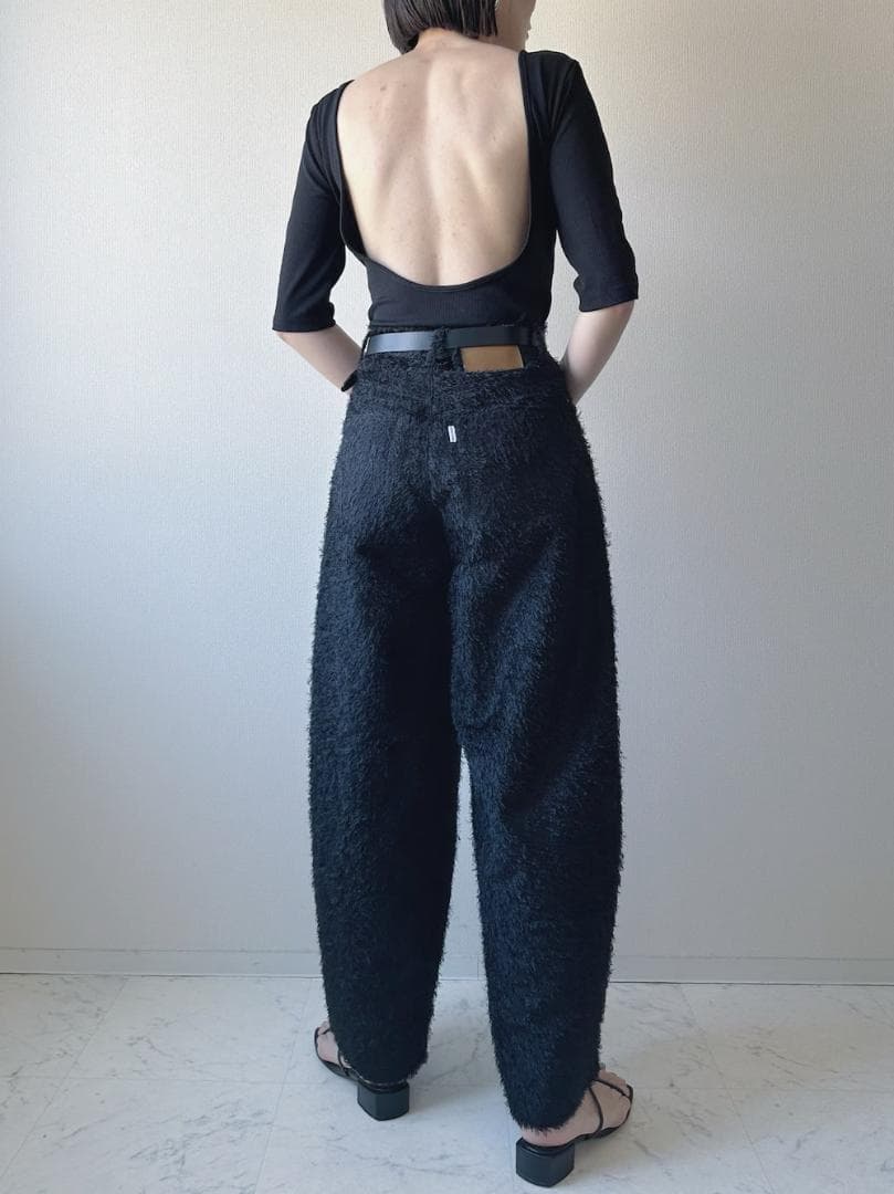 極美品 Charles Chaton mimic pants 36 black