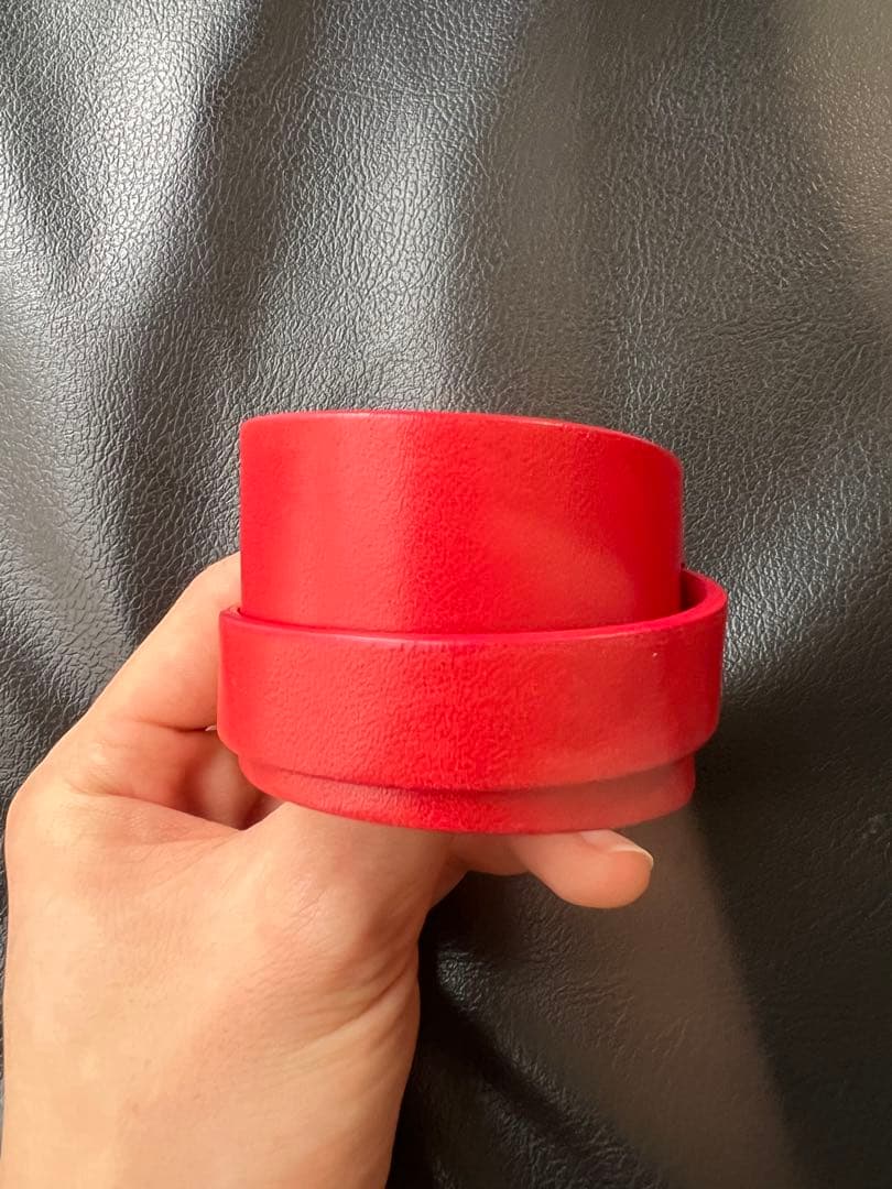 Vivienne Westwood レザーブレスレット レッド バングル