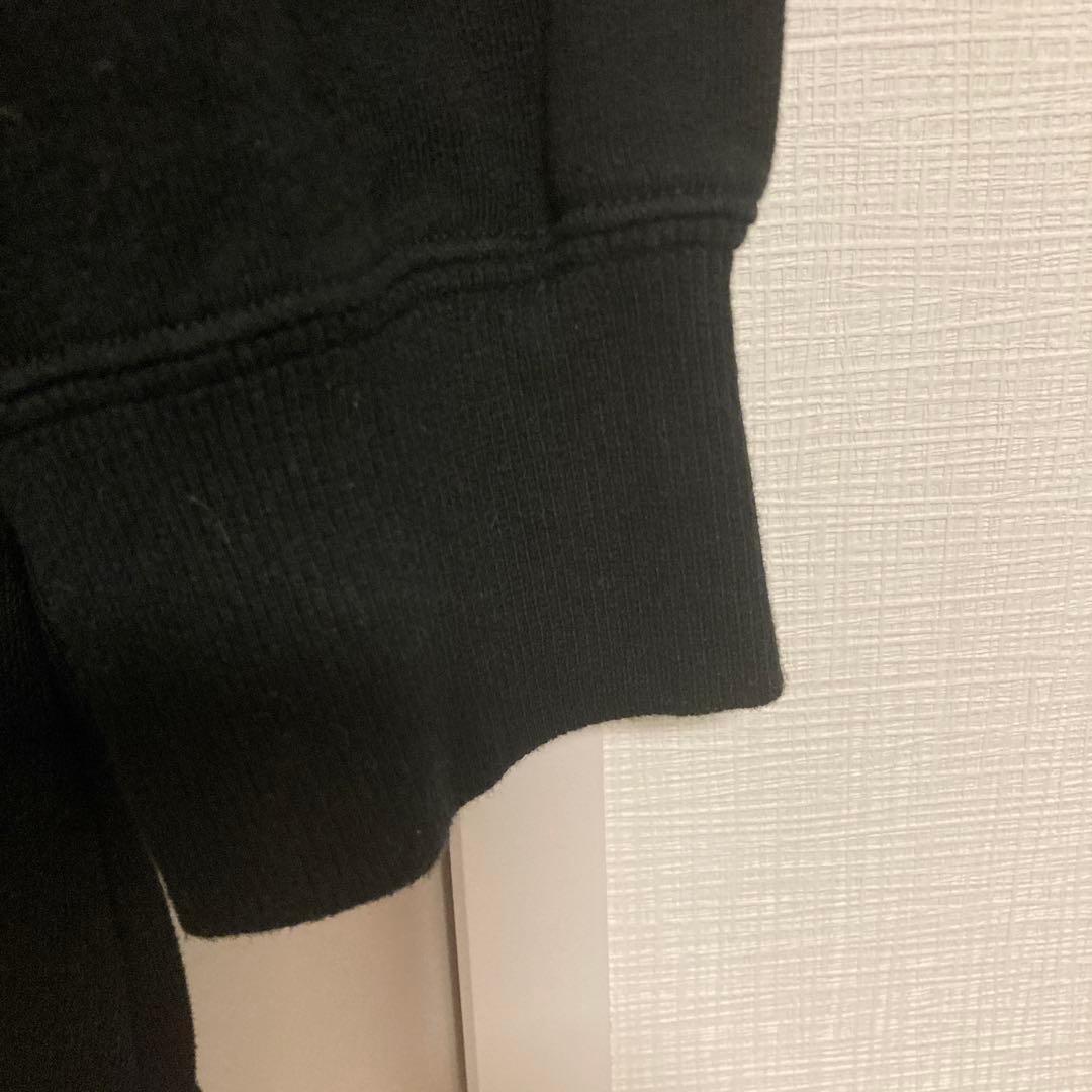 【試着のみ未使用品】ピンクハウス ロゴパッチ付きロングパーカー ブラック❁⃘*.゜