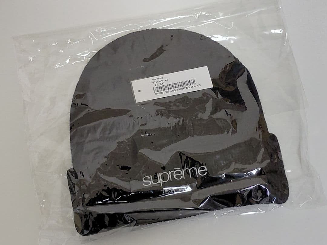 【新品・未着用・つば付き】　Supreme　Radar　Beanie　Black
