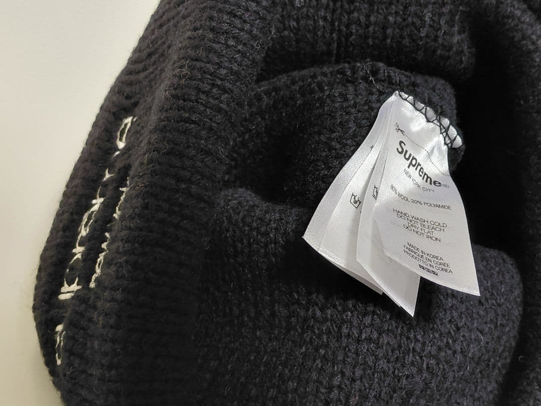 【新品・未着用・つば付き】　Supreme　Radar　Beanie　Black