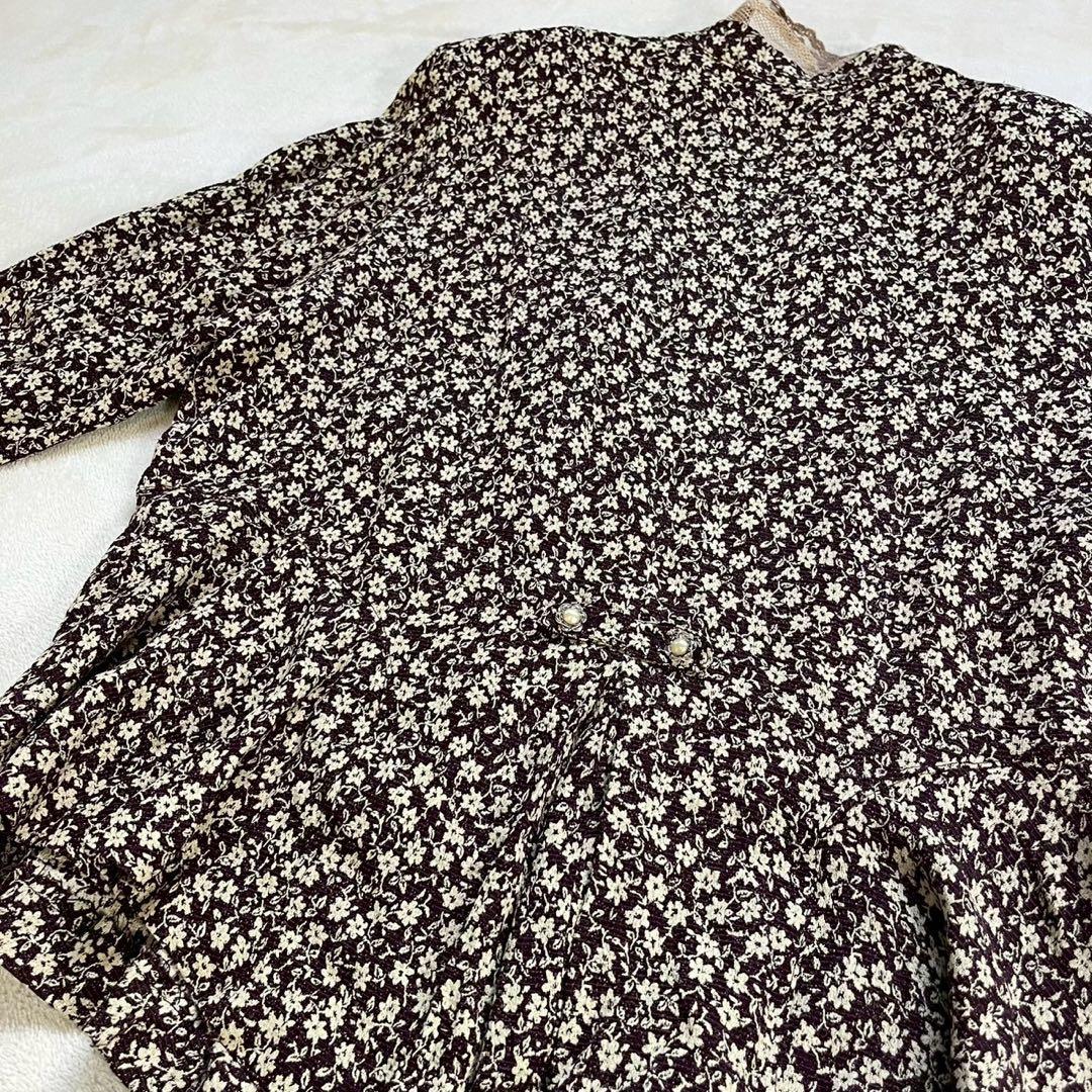 ノンノンドール ブラウス レース袖 レース襟