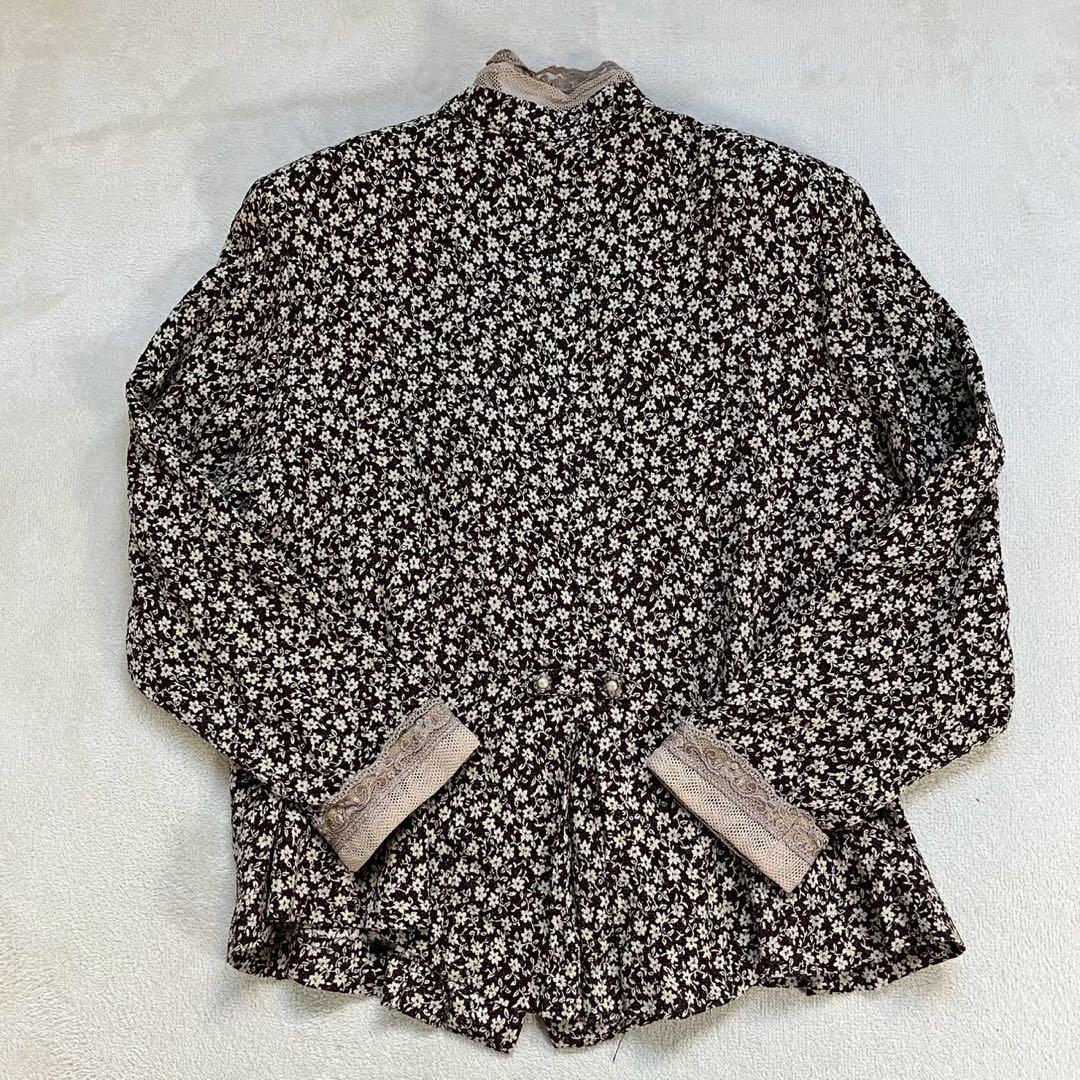 ノンノンドール ブラウス レース袖 レース襟