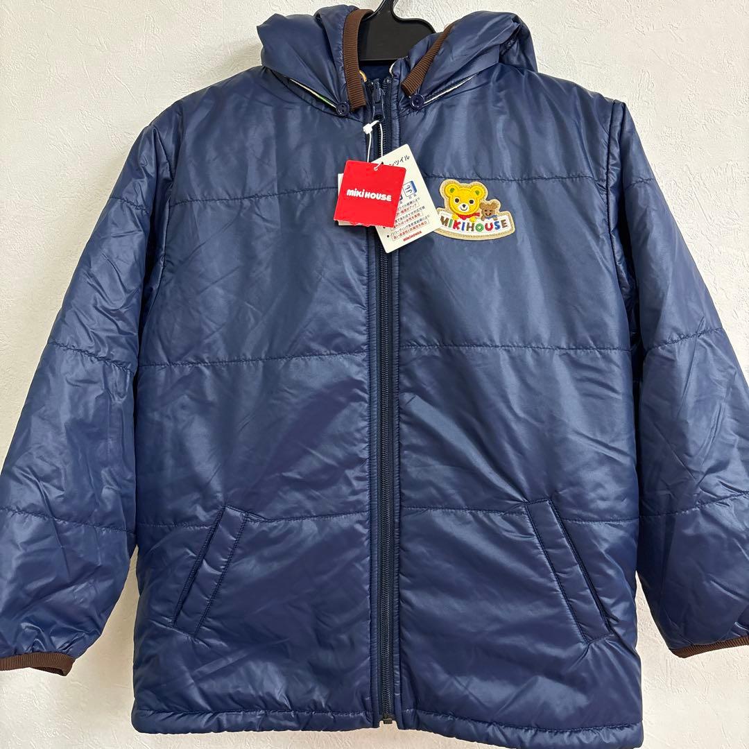 り*う様 新品タグ付き未使用ミキハウス　リバーシブル　ベスト付ジャンパー130