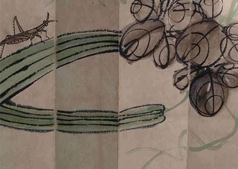 中国近時代の紙本　王雪濤　斉白石？激安骨董　貴重品 古美術DE338B13-4