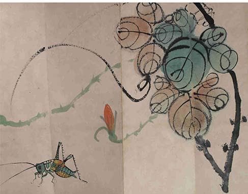 中国近時代の紙本　王雪濤　斉白石？激安骨董　貴重品 古美術DE338B13-4