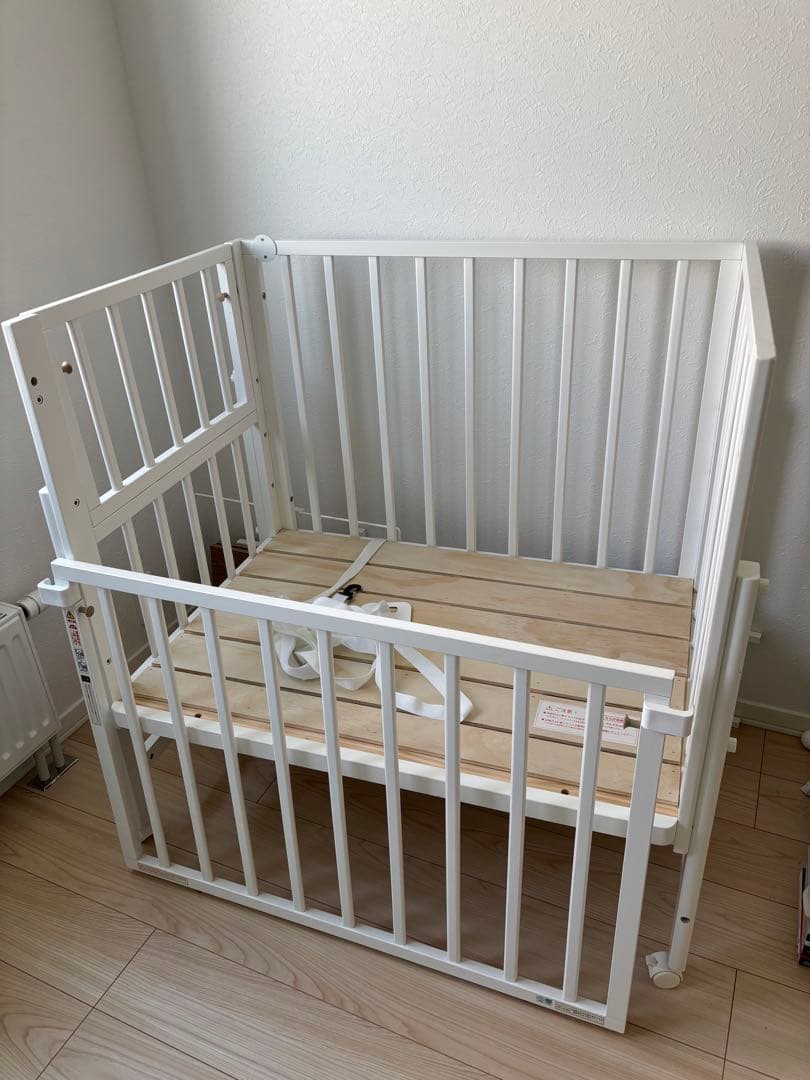 【美品】そいねーるミニ　ベビーベッド　yamatoya （ホワイト）