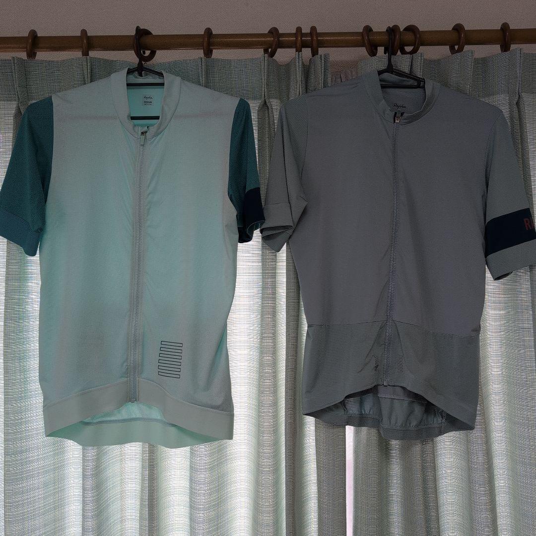 RAPHA サイクルジャージ 水色 グレー　メンズ　Mサイズ　半袖