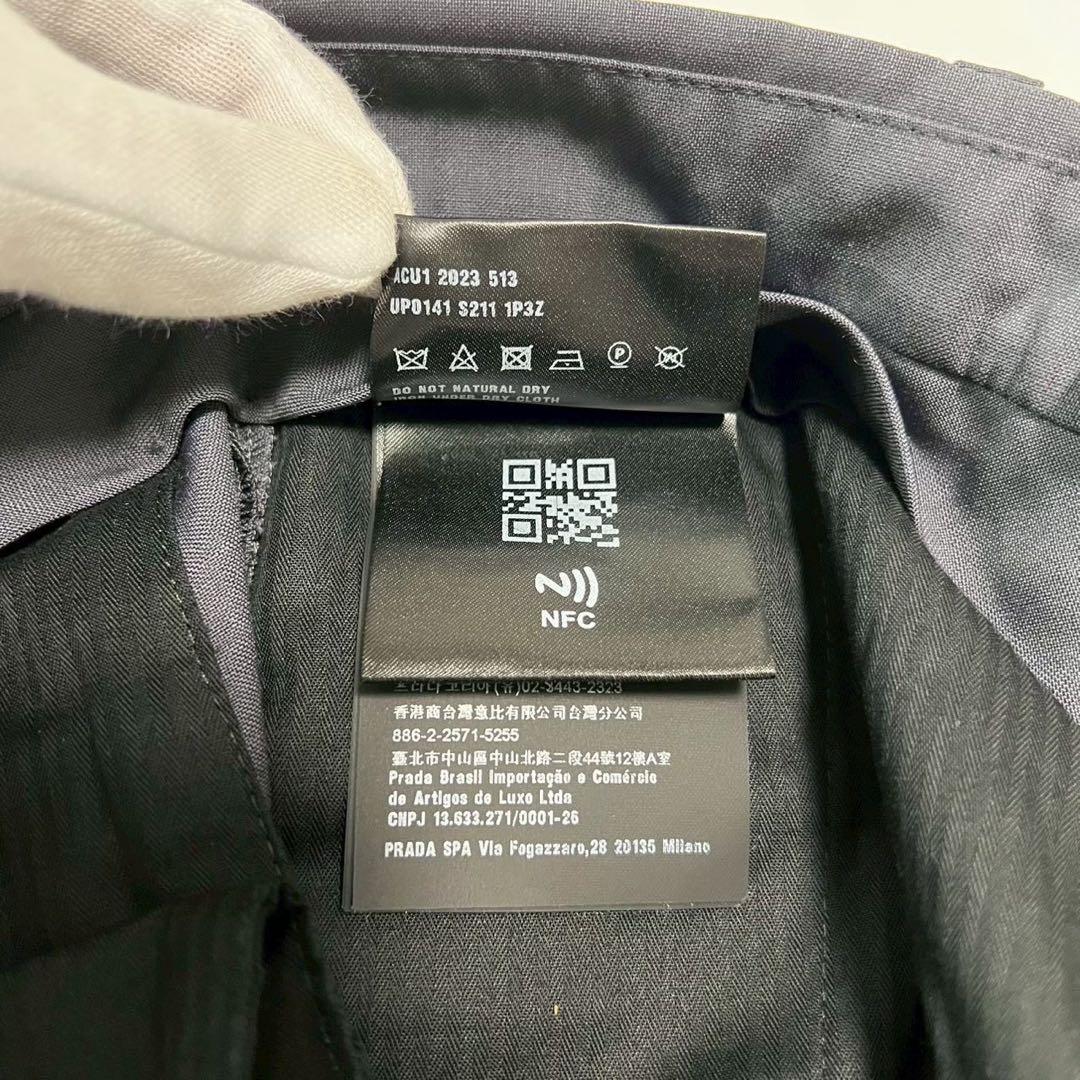 【美品】PRADA プラダ パンツスラックス トライアングルロゴ 46