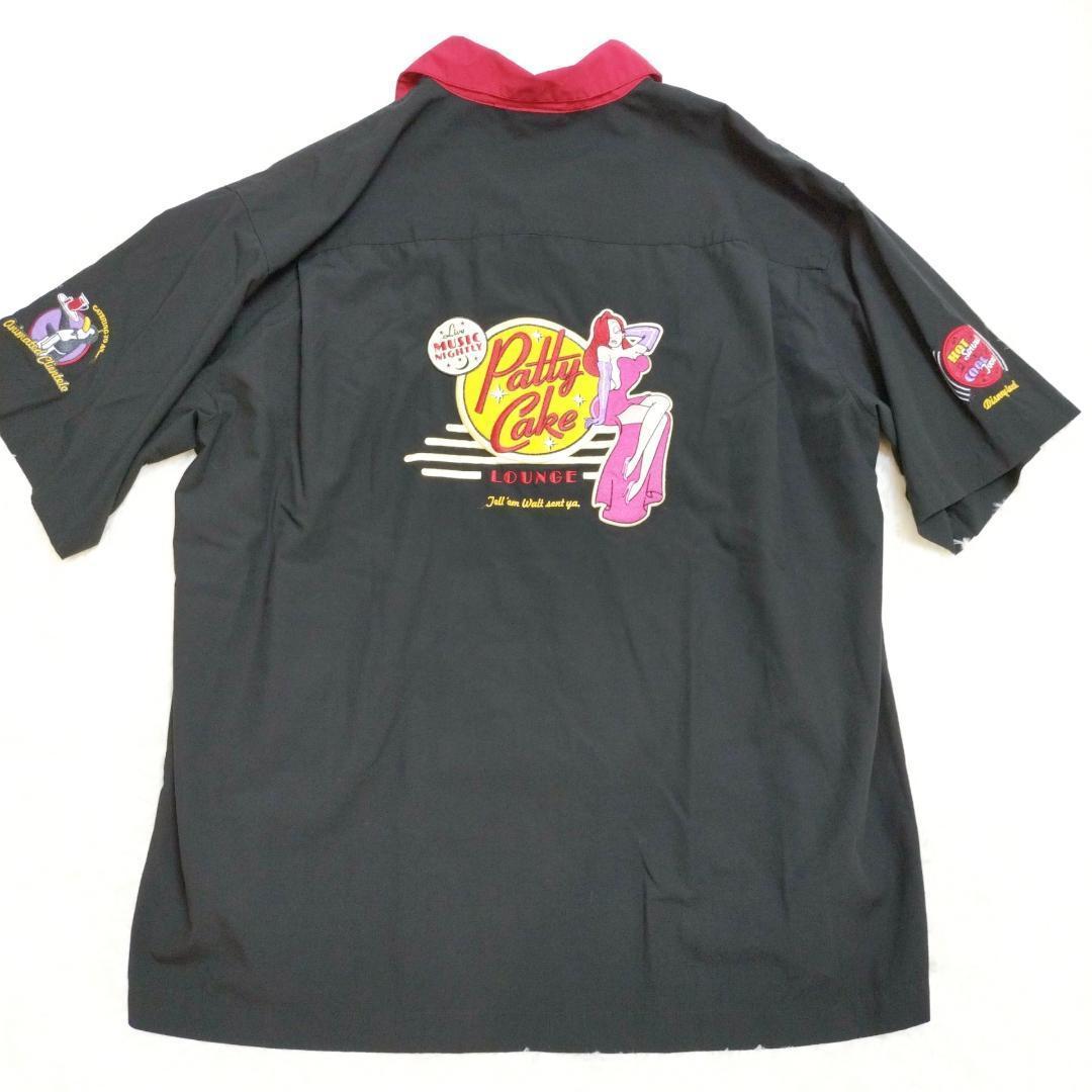 貴重 Disney ボーリング シャツ ロジャーラビット L 刺繍 レトロ