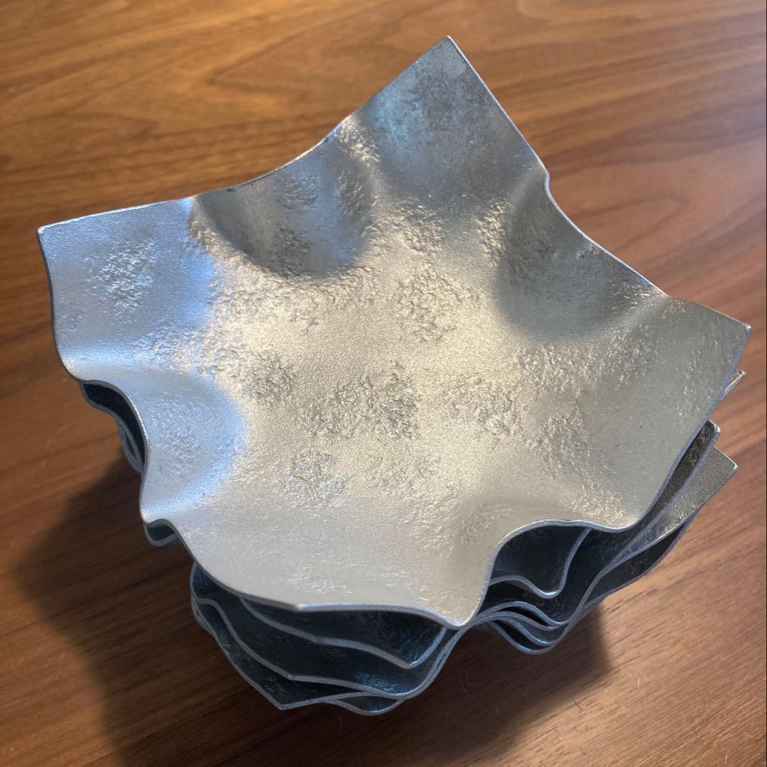 平松保城 錫うつわ　6客 & 錫うつわ大　セット