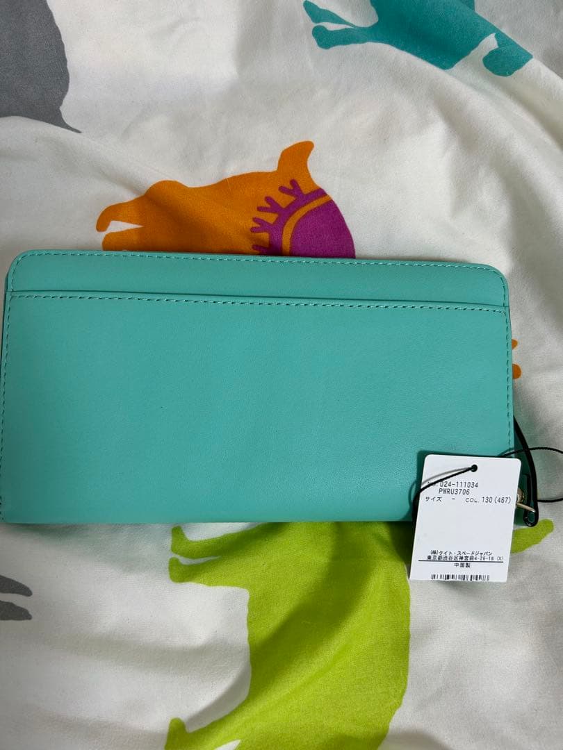 kate spade ミントグリーン リボン長財布