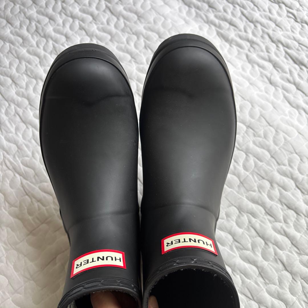 美品HUNTER レインブーツ ブラック 25㎝ UK6