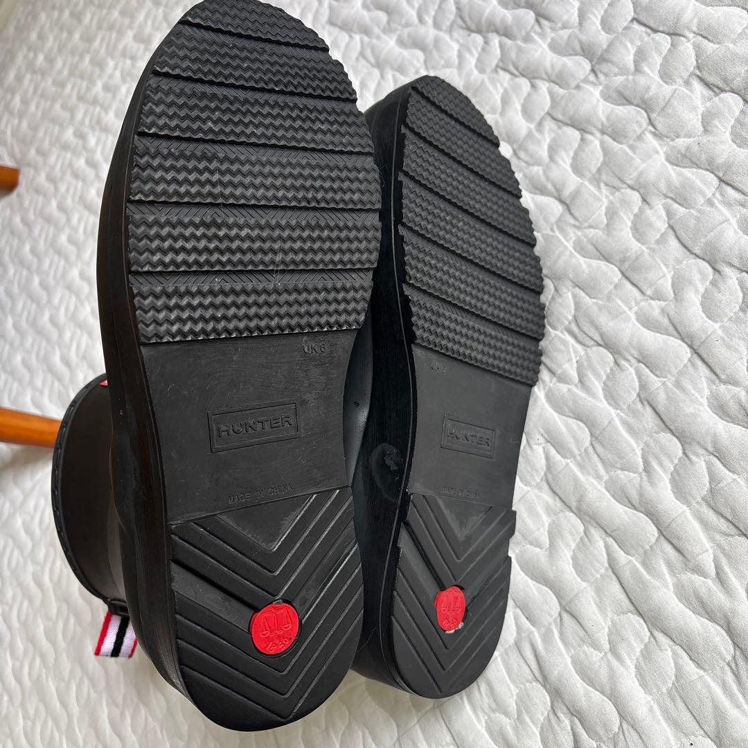 美品HUNTER レインブーツ ブラック 25㎝ UK6