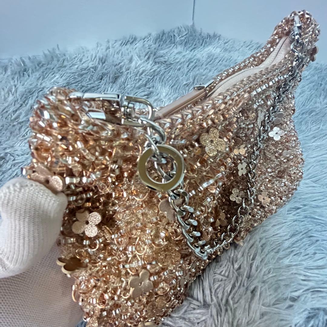 【美品】アンテプリマ ワイヤーバッグ フィオリトゥーラ ローズシルバーゴールド