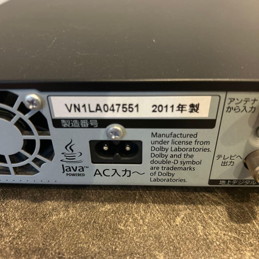 パナソニック　DIGA ブルーレイレコーダー　DMR-BWT510 説明書付