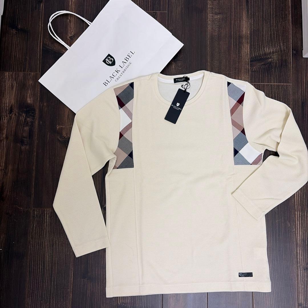 【新品 】Lブラックレーベル クレストブリッジ 羊毛混長袖ニット