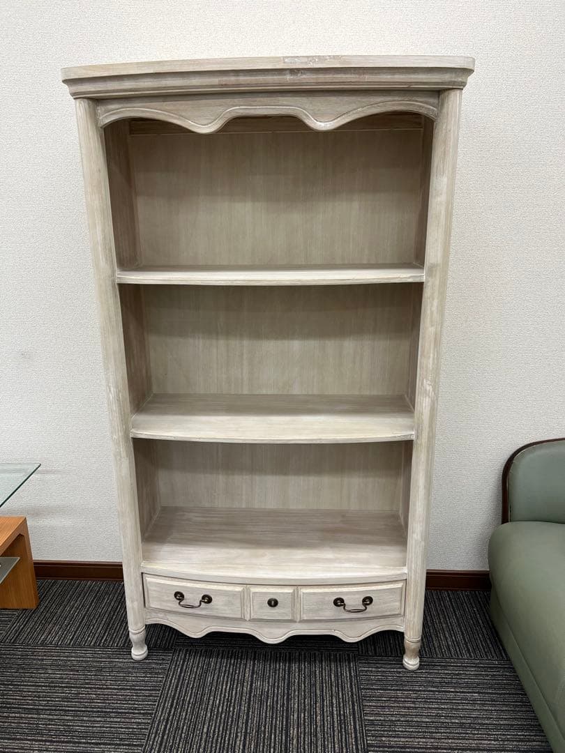 リリーホワイトリリージョン本棚ブックシェルフ北欧調家具残り少ない