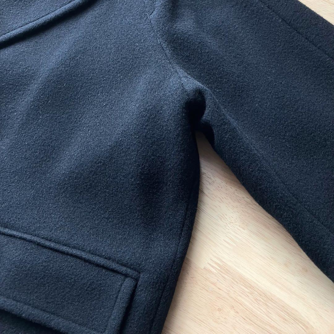 【2023AW】relume 尾州ウールショートPコート 36 黒