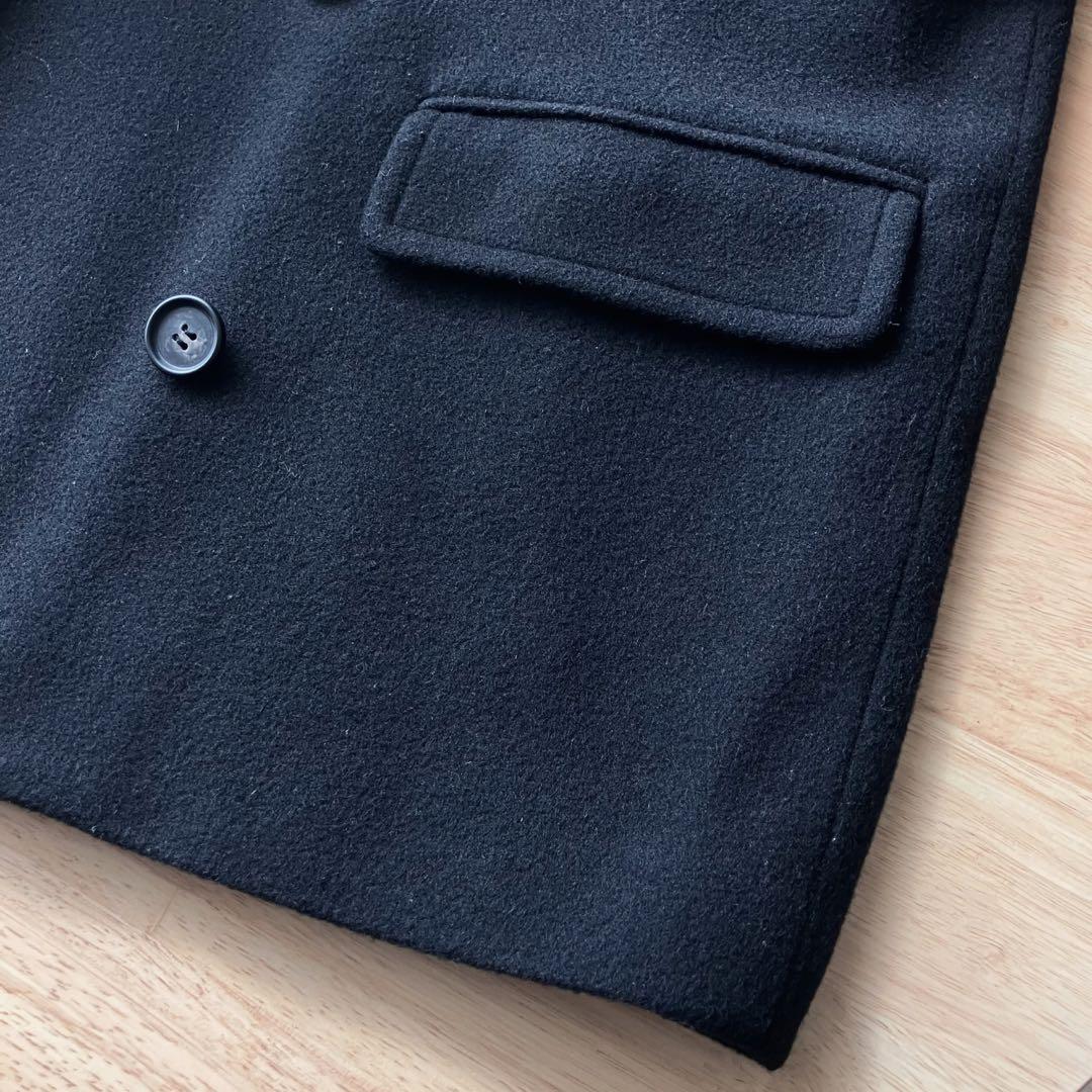 【2023AW】relume 尾州ウールショートPコート 36 黒