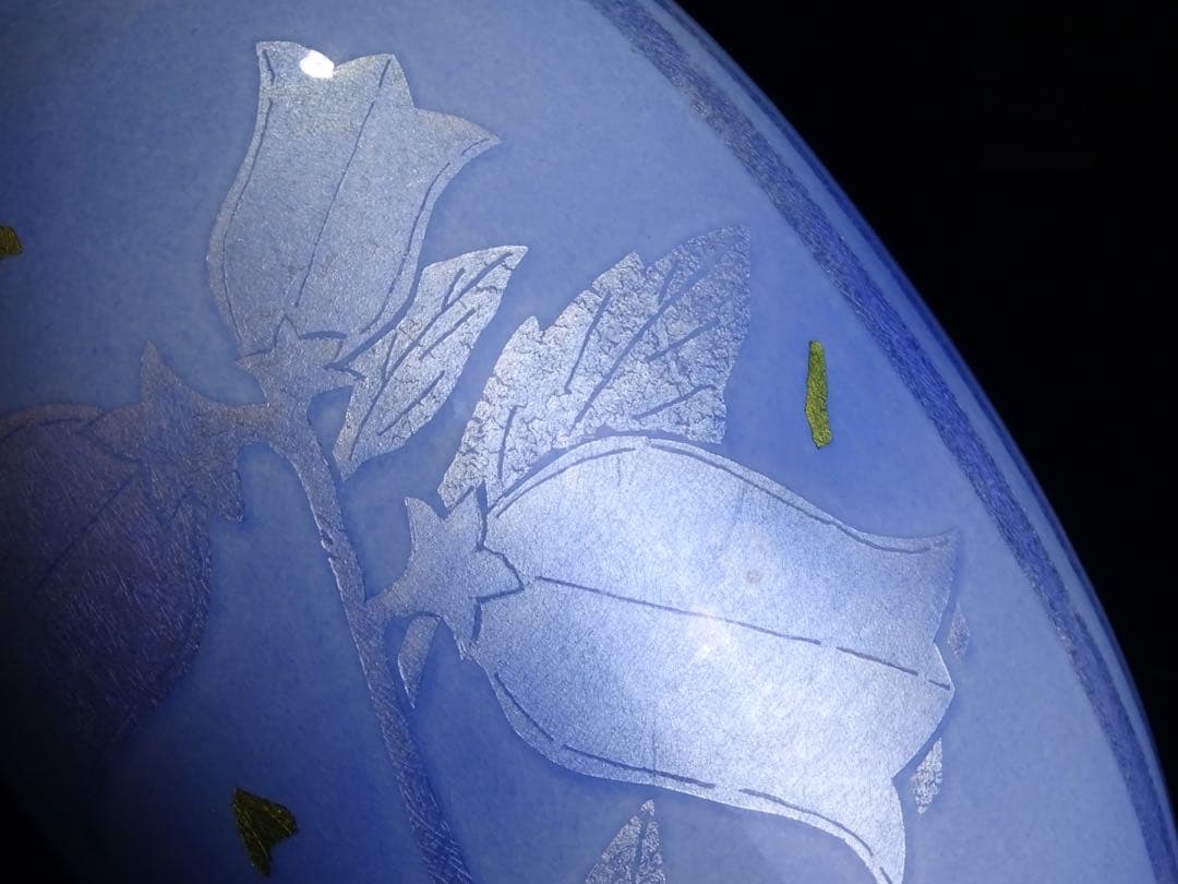 九谷焼　人間国宝　中田一於　釉裏銀彩　草花文　花入　共箱　花瓶　壷　花器