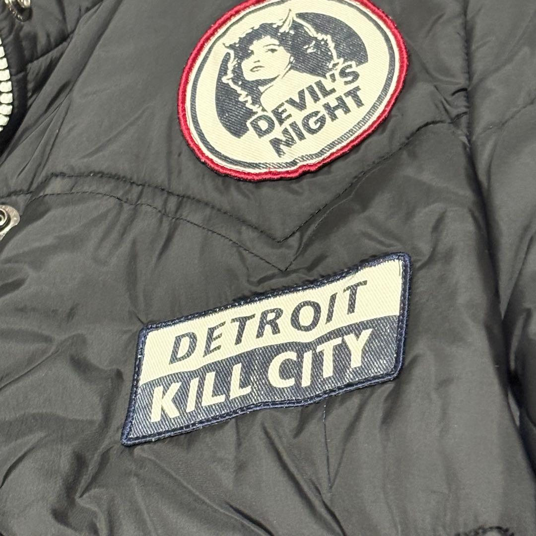 ヒステリックグラマー デビルヒスガール プリマロフト中綿ジャケット ブラック F