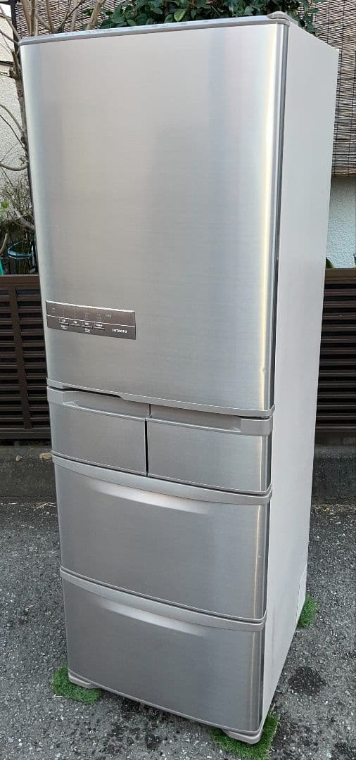 日立大型5ドア冷凍冷蔵庫401L節電モードLED照明自動製氷機能付き2017年製
