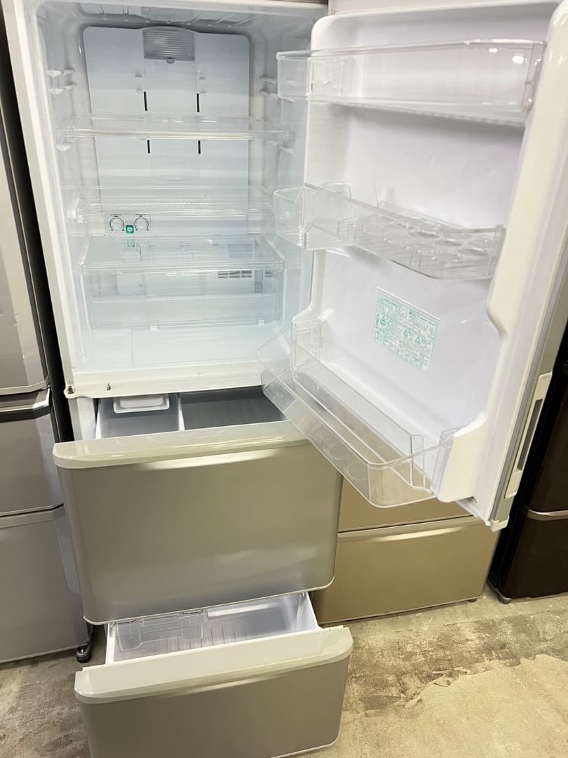 2016年式 350L シャープ 冷蔵庫 SJ-WA35B-S