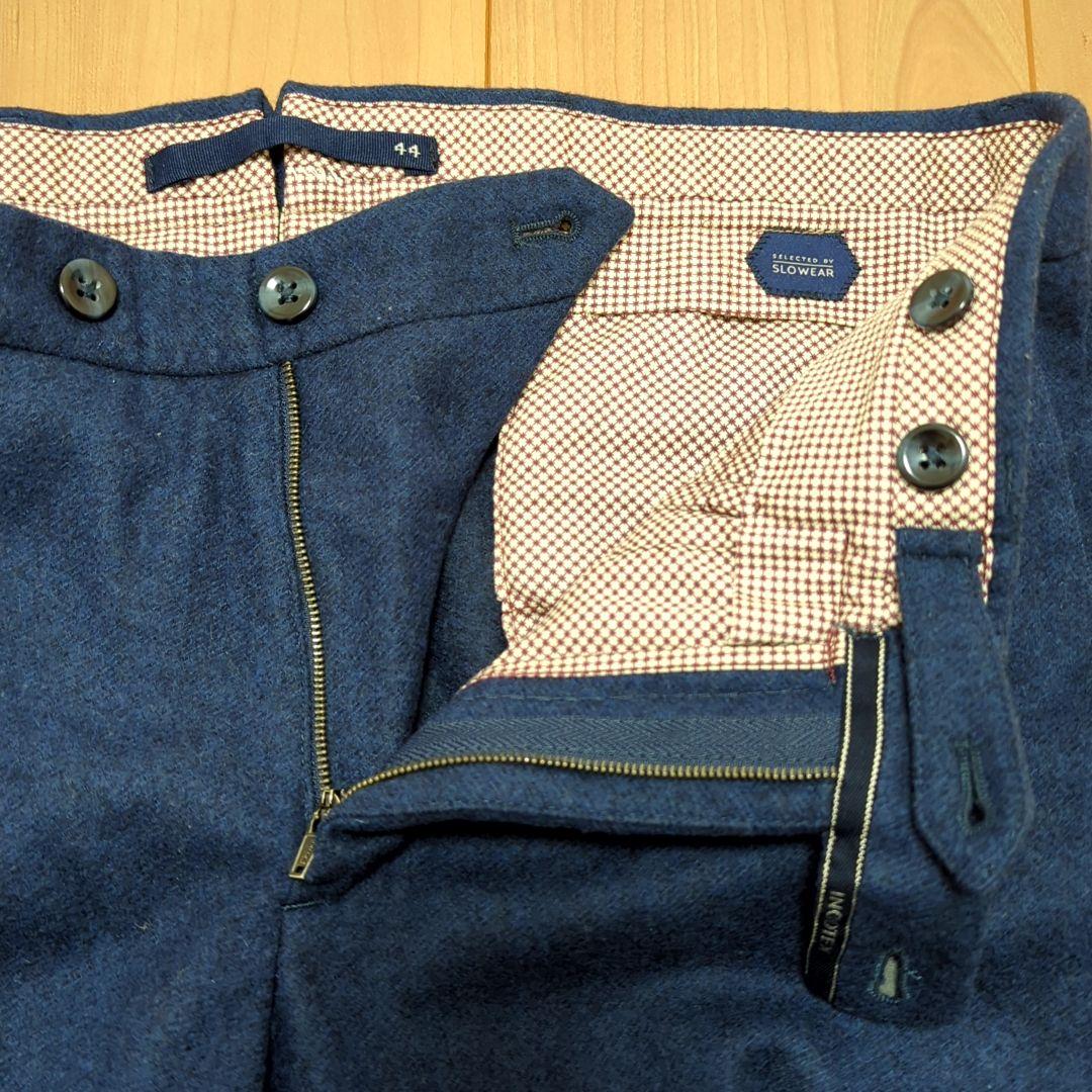 Incotex インコテックス パンツ スラックス ウール 44 ネイビー