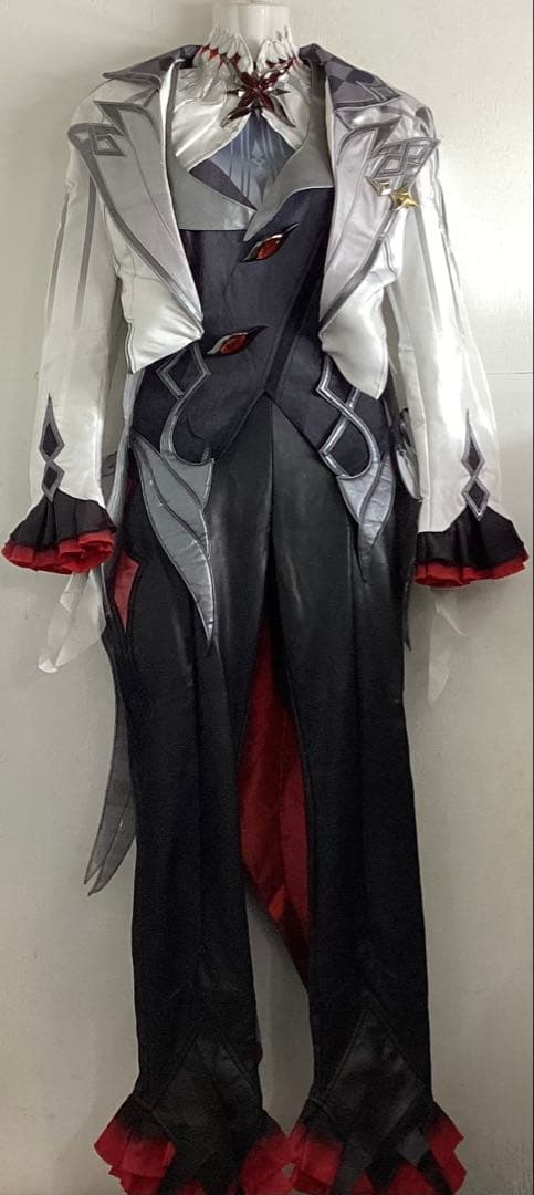 【三分妄想製】原神　アルレッキーノ　ほぼフルセ　L　コスプレ衣装　F-0288★