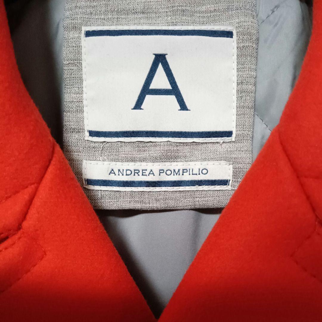 未使用保管品 ANDREA POMILIO ショートピーコート オレンジ 48