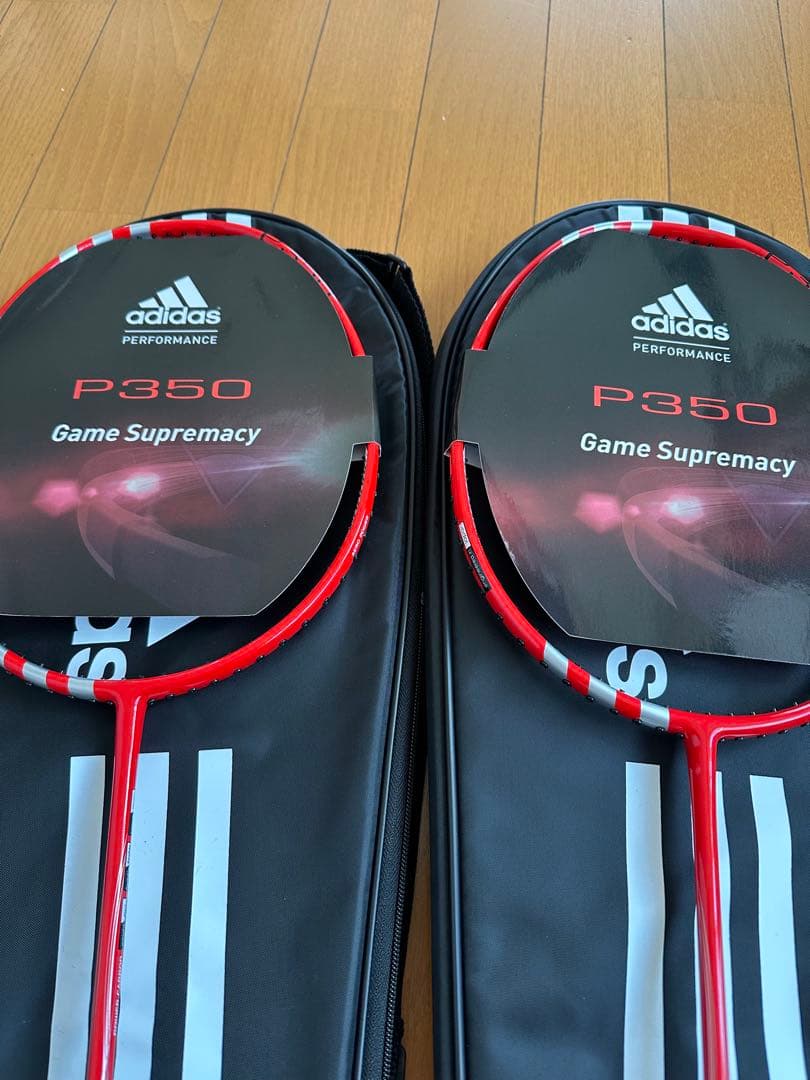 adidas P350＊4本、F300＊4本、E100＊2本