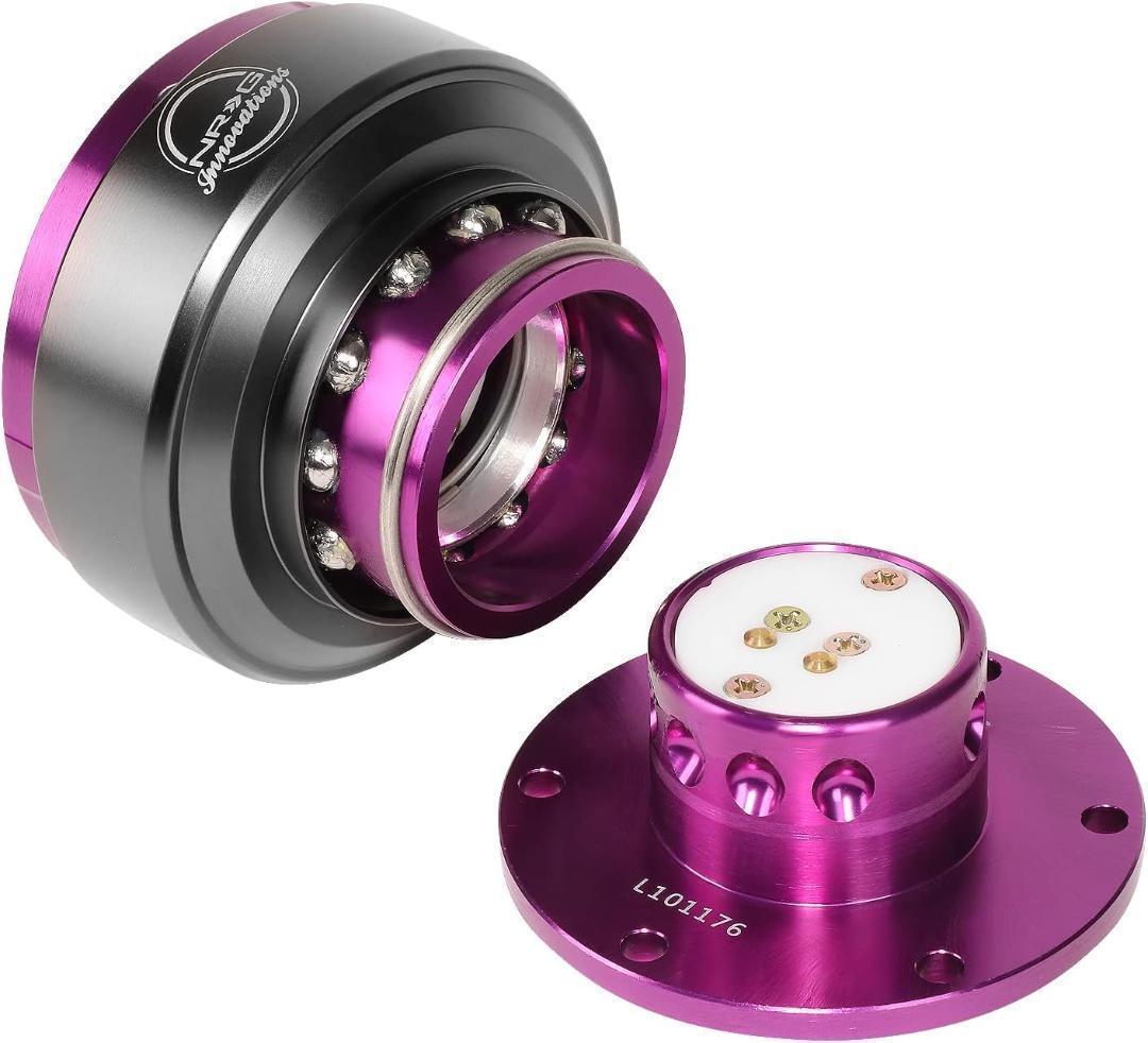 NRG クイックリリース 紫 SRK-200PP-TI チタン ステアリング