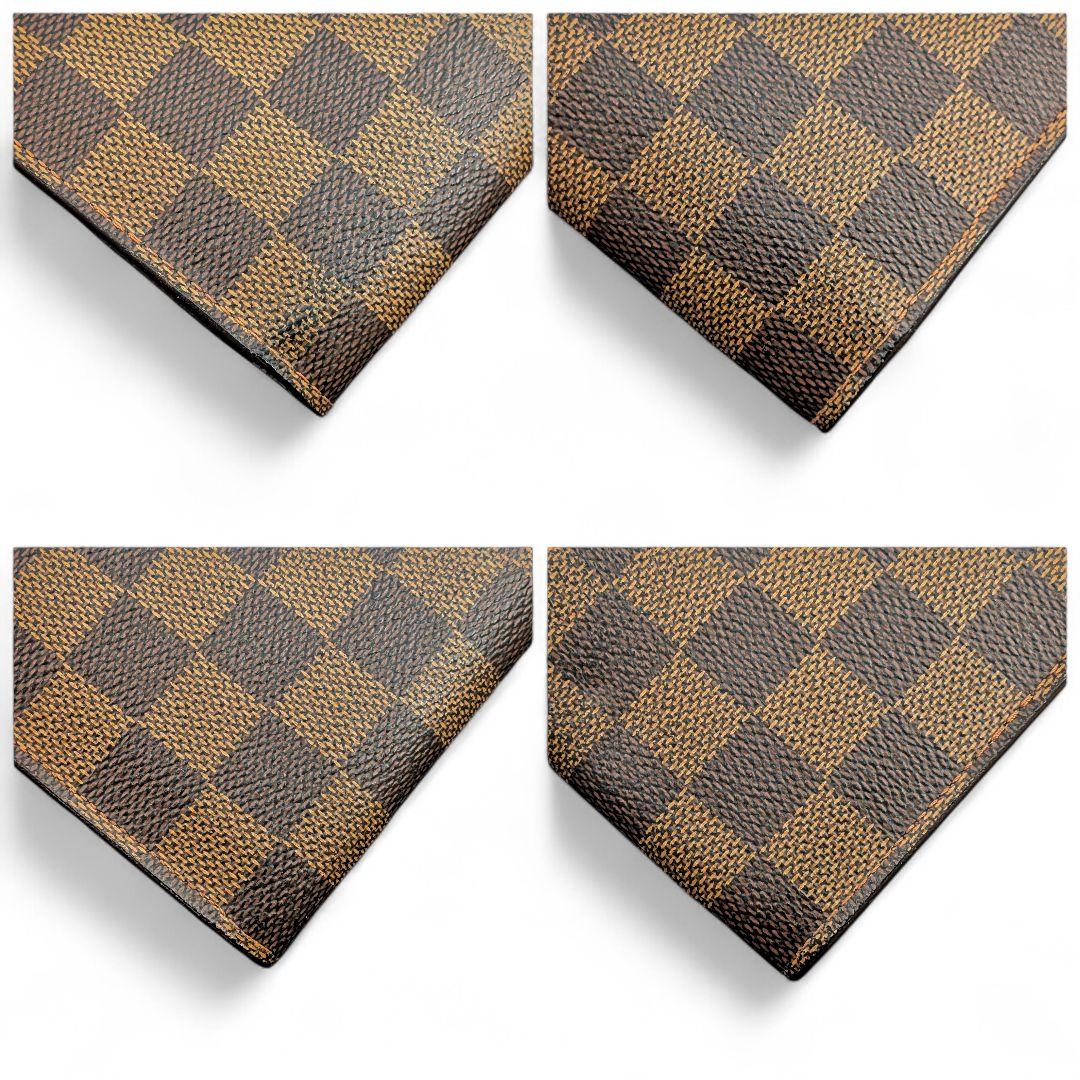 【美品】ルイヴィトン ダミエ エベヌ ポシェット ポルトモネ クレディ 長財布